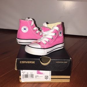 Pink Converse All Star High Tops Infant Sz4